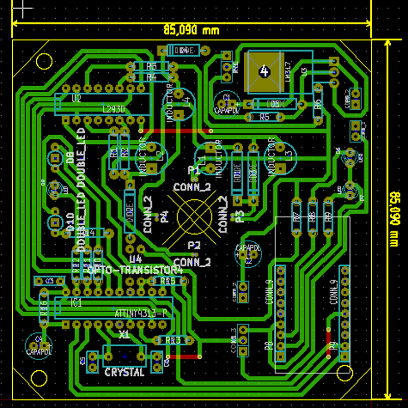 Routing of the PCB.